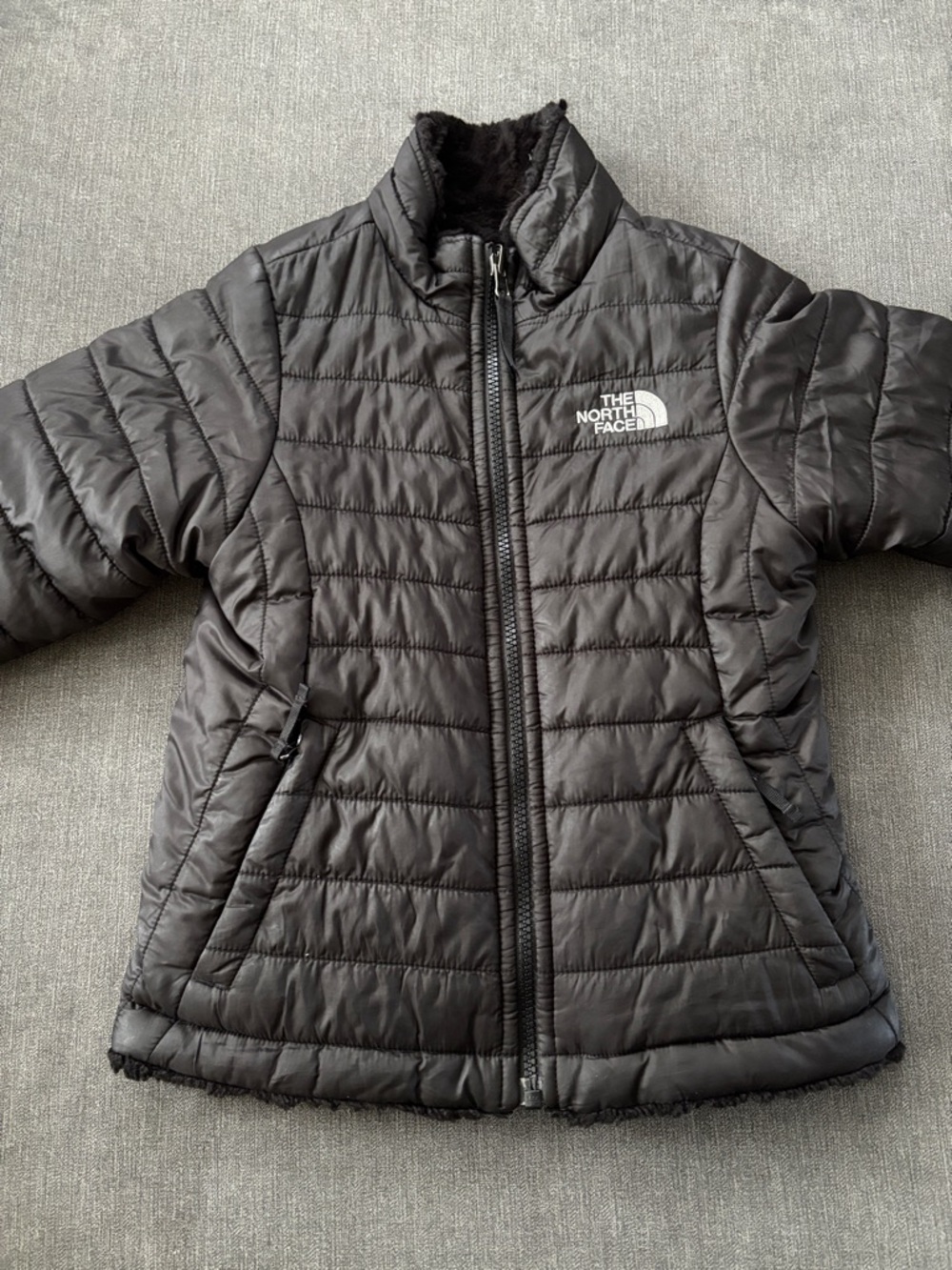 The North Face Black Plush Fleece Zip Jacket